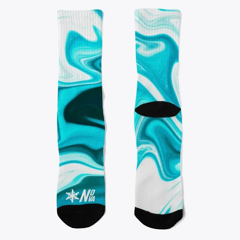 NOVA Dyed Socks - Cyan